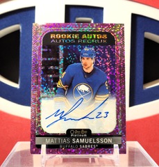 Mattias Samuelsson 2021-22 - Rookie autos Violet Pixels O-Pee-Chee Platinum Upper Deck